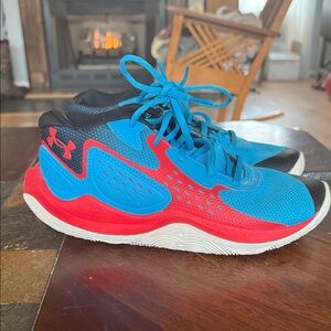 Under Armour Women/Men Vibrant Blue and Red Sneakers